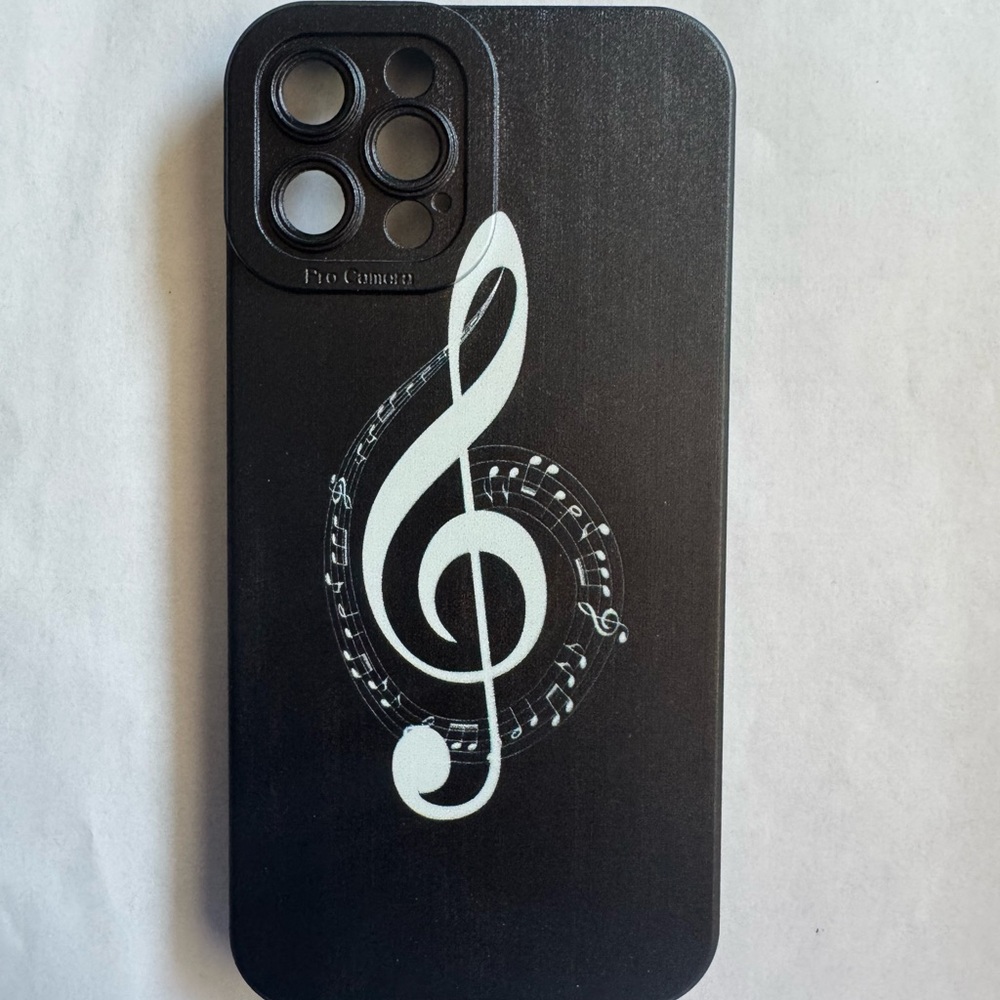 Black Musical Note Phone Case
